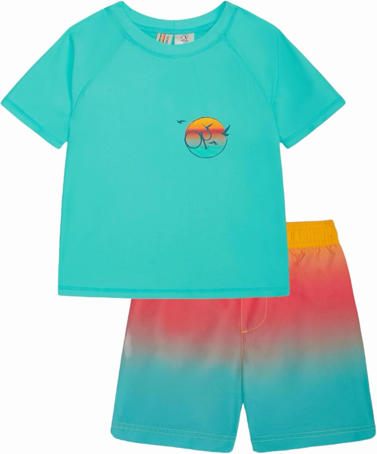 Ocean Pacific Boys' Rashguard and Trunks Swimsuit Set