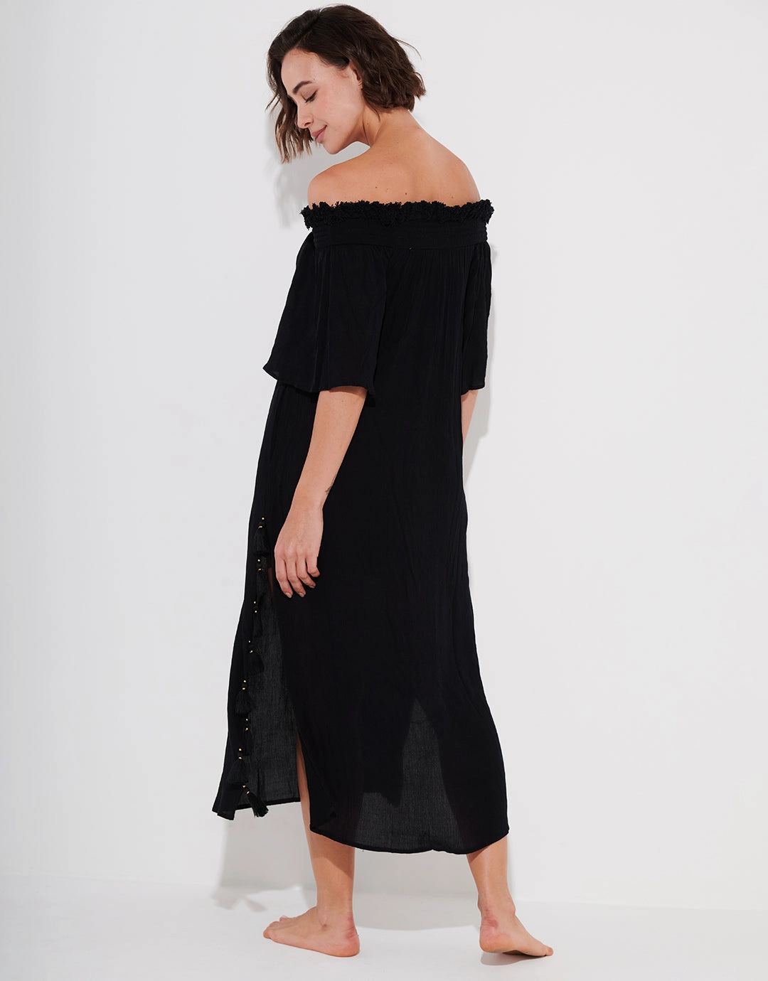 Off The Shoulder Dress - Black