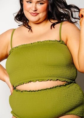 Olive Green | Bandeau Top