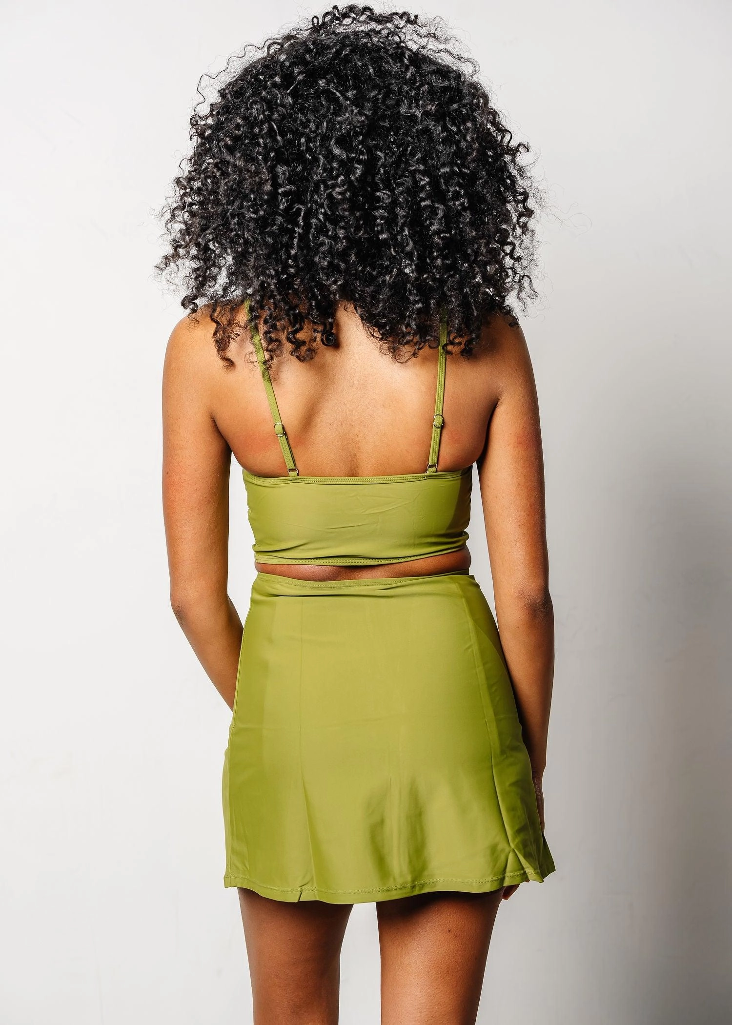Olive Green | Detached High-Waisted Skirt