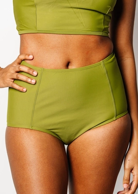 Olive Green | High-Waisted Bottoms