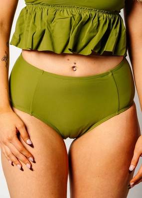 Olive Green | Mid-Rise Bottoms