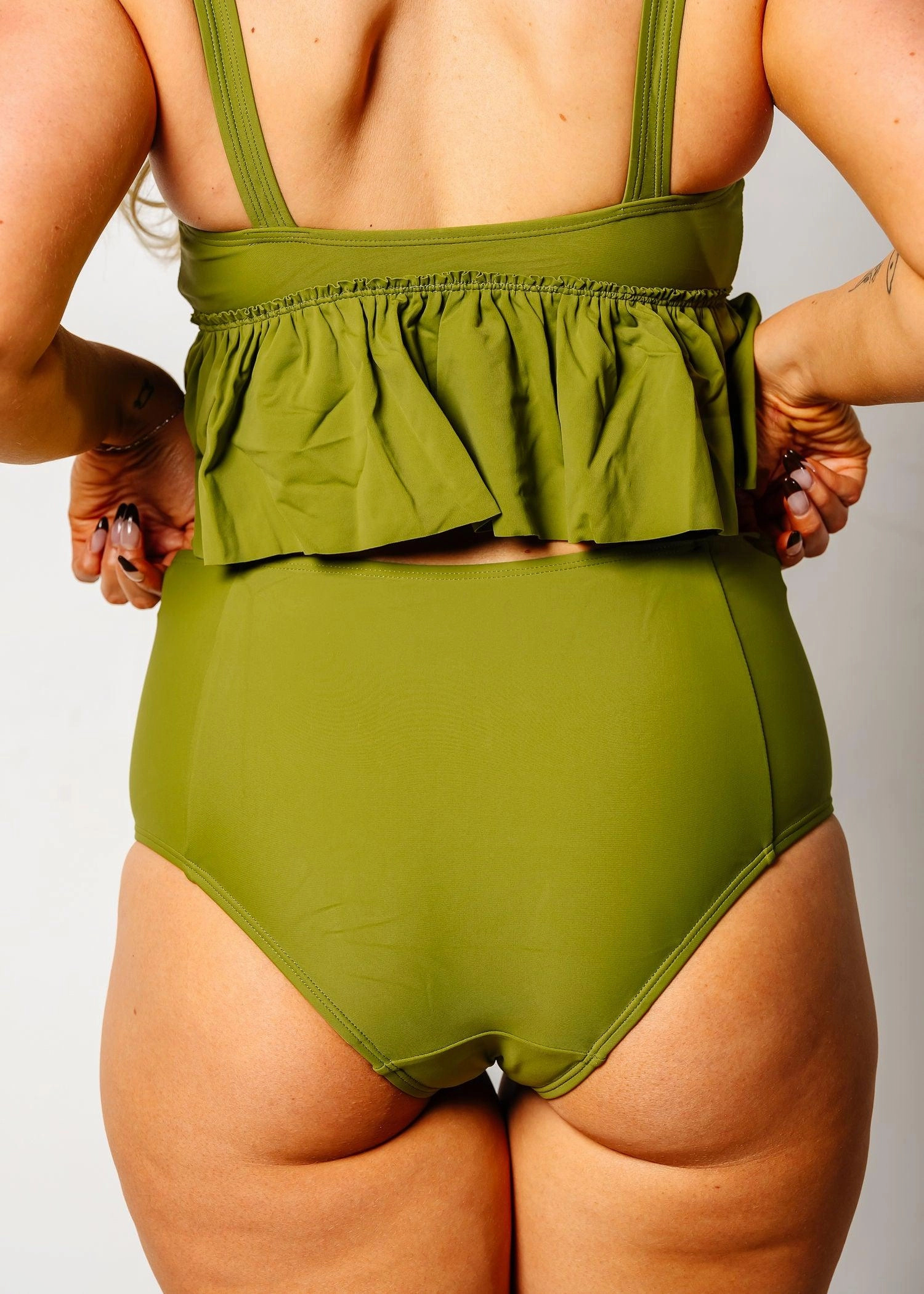 Olive Green | Mid-Rise Bottoms