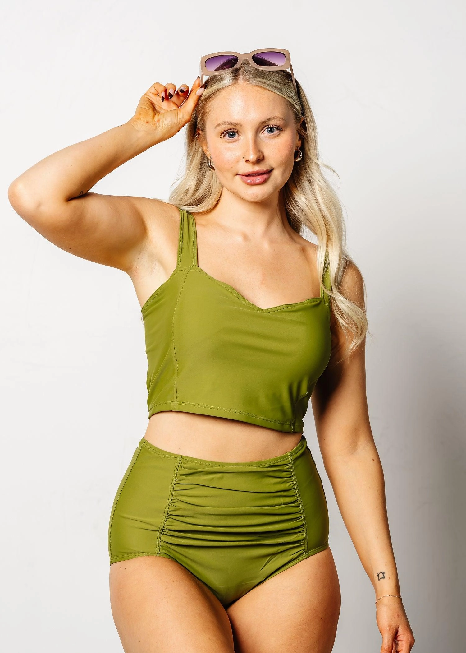 Olive Green | Ruched Bottoms 2.0