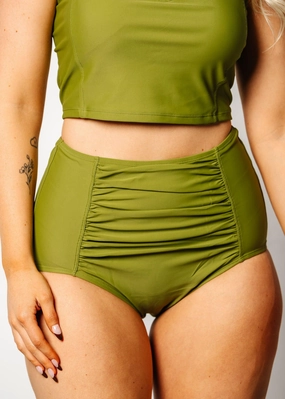Olive Green | Ruched Bottoms 2.0