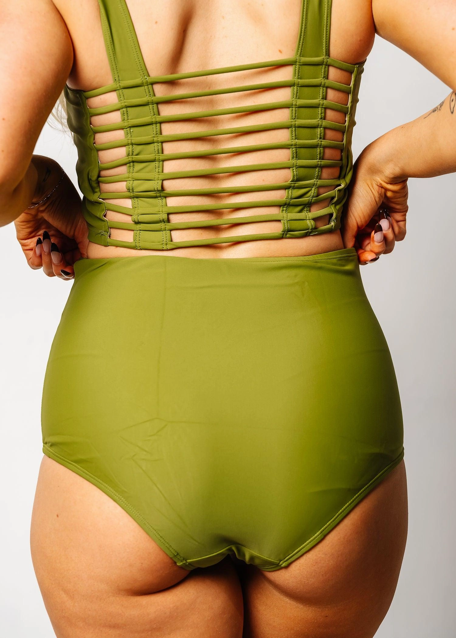 Olive Green | Ruched Bottoms 2.0
