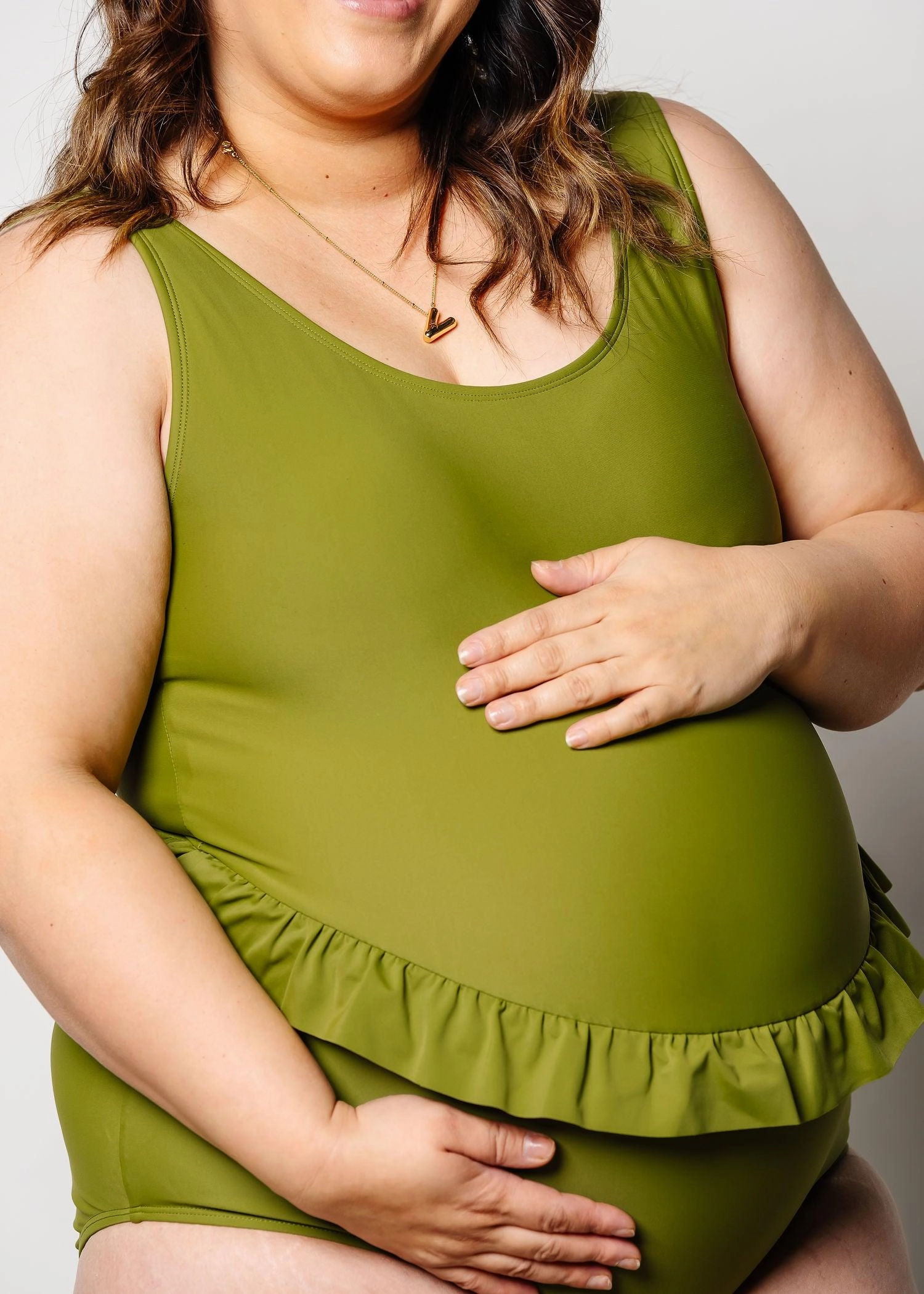 Olive Green | Skirted One-Piece