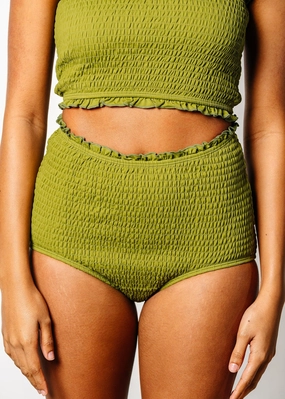Olive Green | Smocked Bottoms
