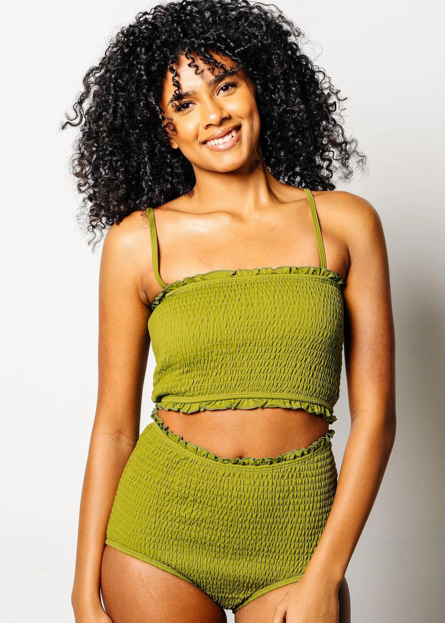 Olive Green | Smocked Bottoms