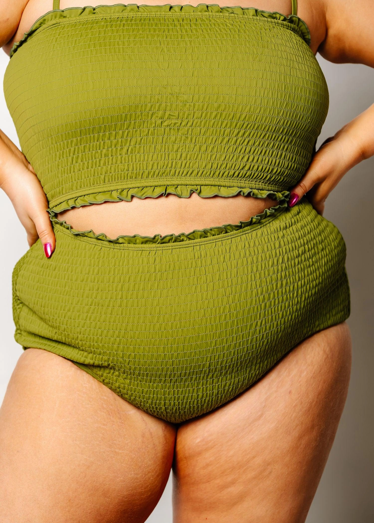 Olive Green | Smocked Bottoms