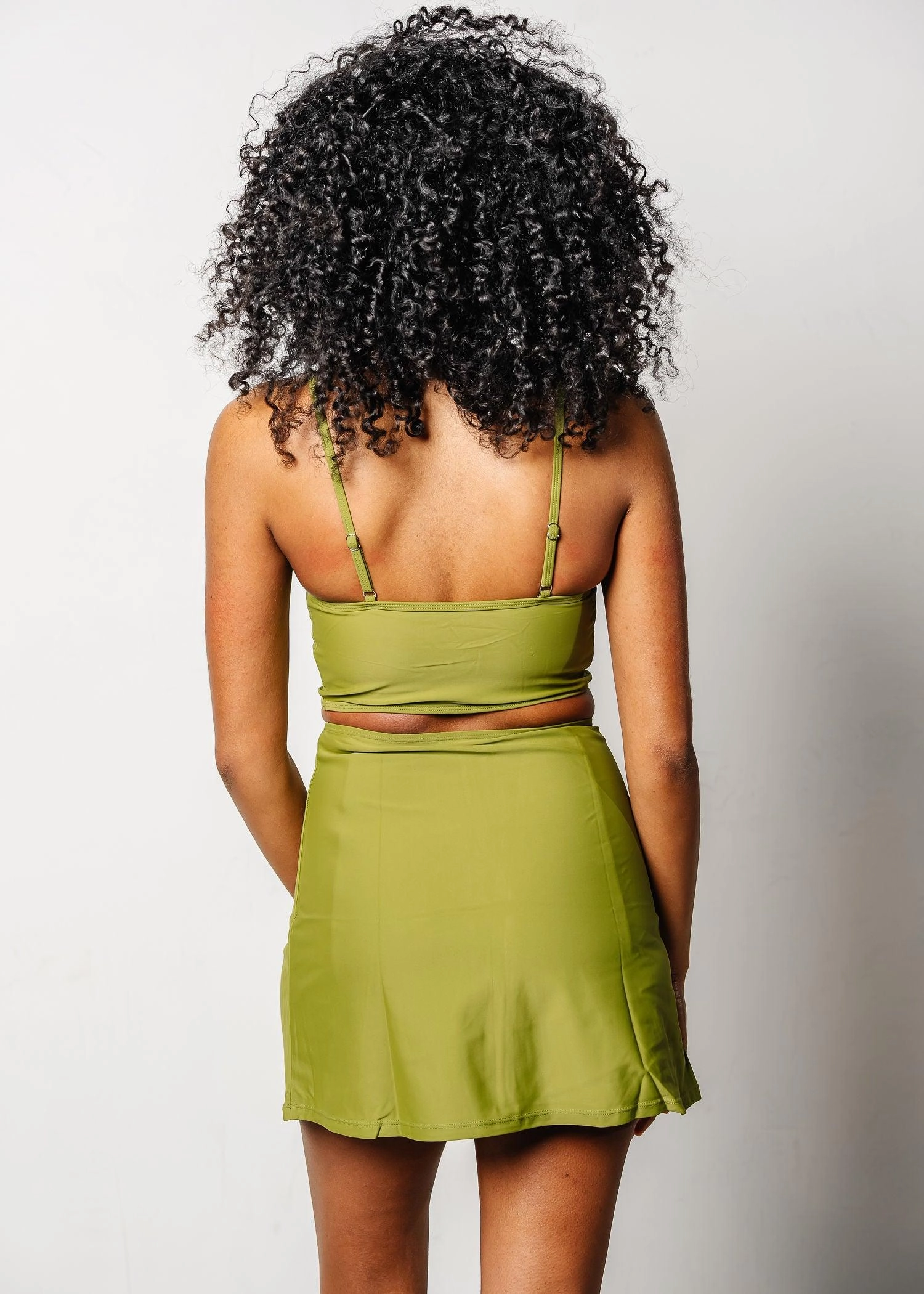 Olive Green | V'D Crop Top