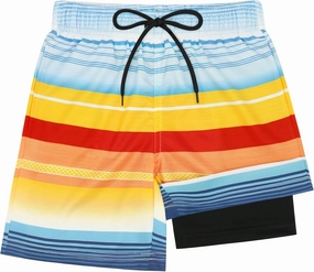 Olreco Youth Boys Swim Trunks with Compression Liner Boys Bathing Suit for Kids Swimsuits Teen Quick Dry Kids Board Shorts