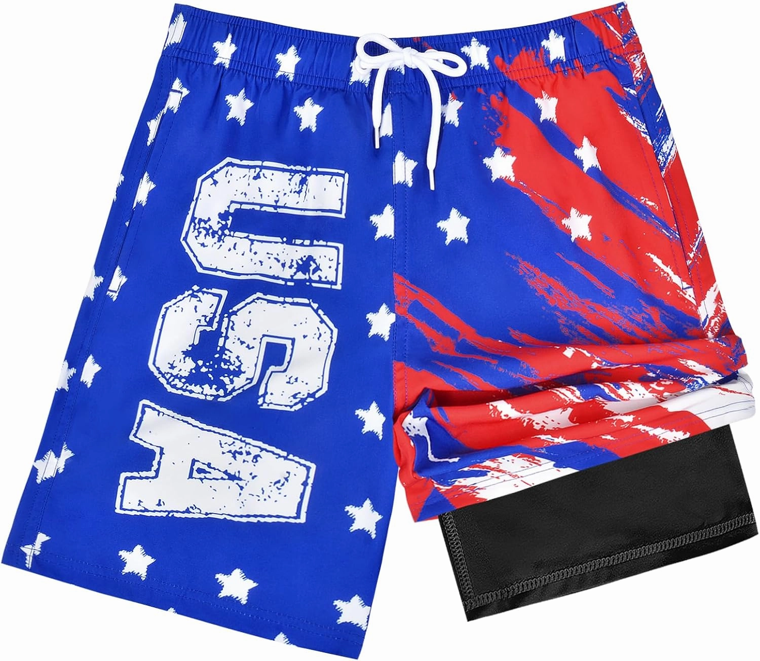 OlyPegic Boys Swim Trunks with Boxer Brief Liner Compression Boy Bathing Suit Quick Dry Beach Swimsuit Toddler Swim Shorts