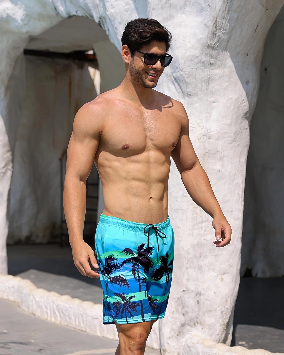 OlyPegic Men's Swim Trunks with Compression Liner Board Beach Shorts Quick Dry Swim Shorts Bathing Suits with Zipper Pock