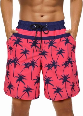 OlyPegic Mens Swim Trunks 9 Inch Quick Dry Board Shorts Mens Bathing Suit Beach Swimwear Mesh Lining with Zipper Pock