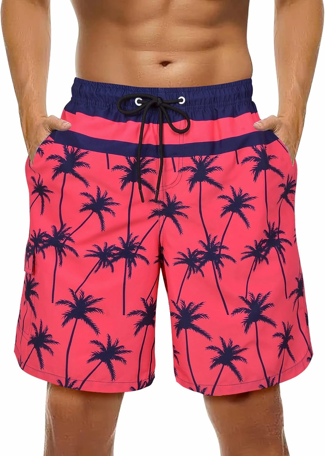 OlyPegic Mens Swim Trunks 9 Inch Quick Dry Board Shorts Mens Bathing Suit Beach Swimwear Mesh Lining with Zipper Pock