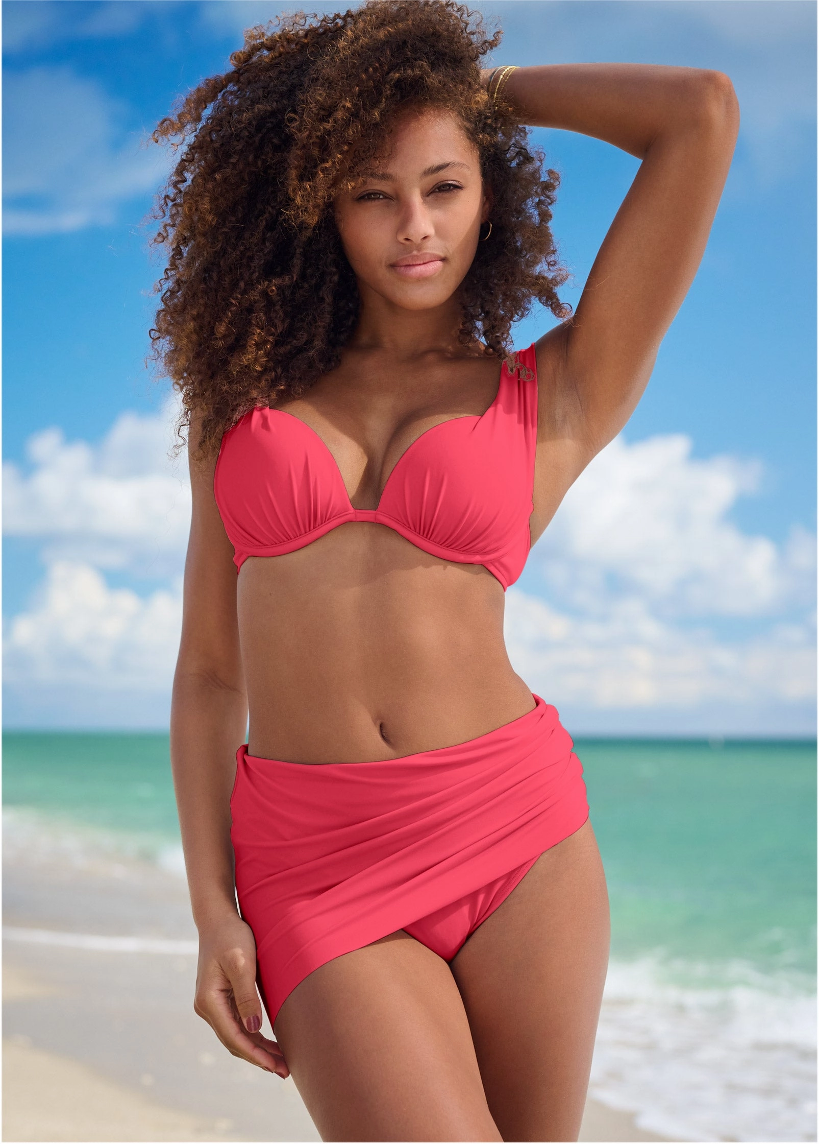 Over-The-Shoulder Marilyn Top - Sunset Pink