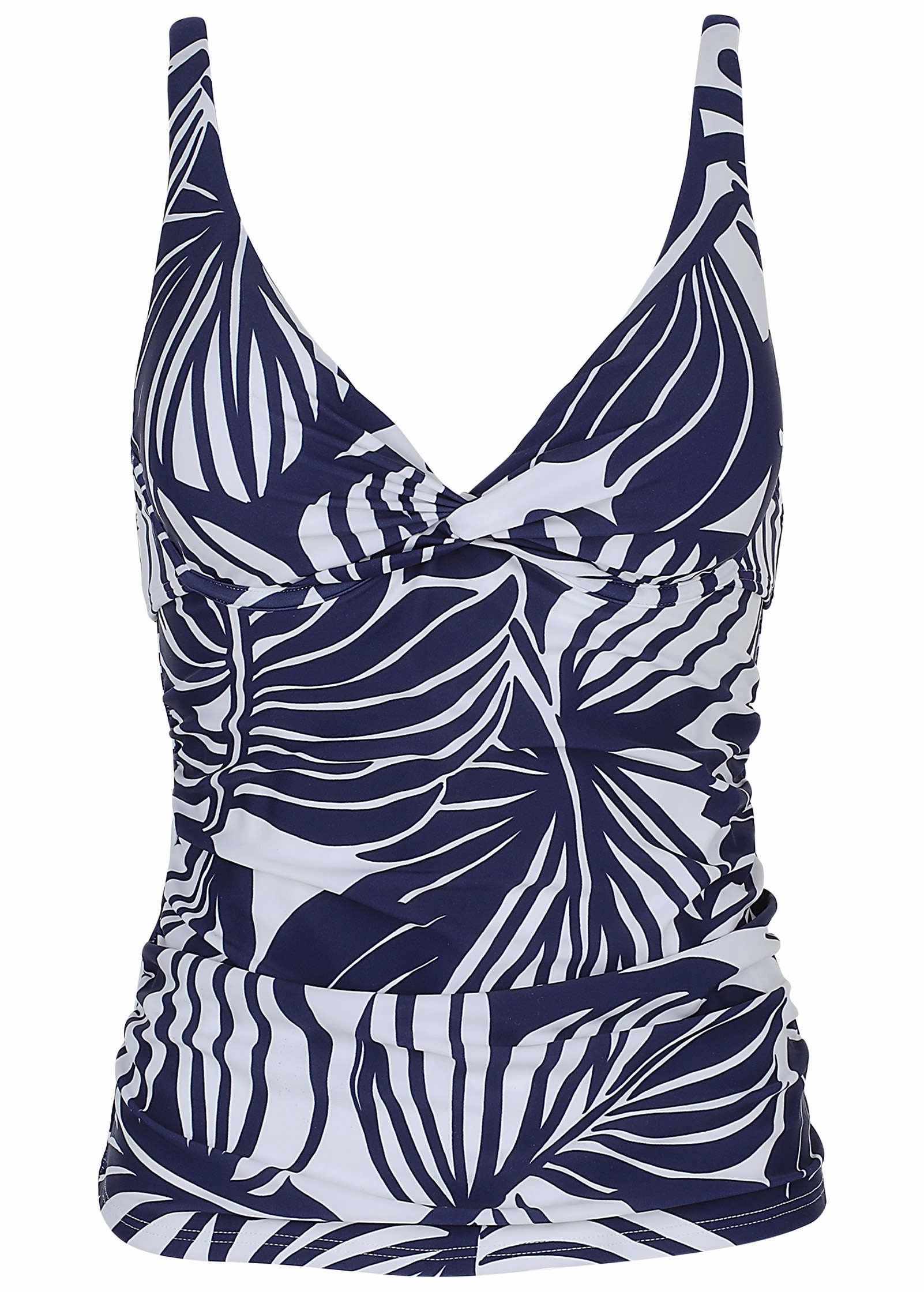 Paros Underwire Tankini - Contrast Bold Leaves