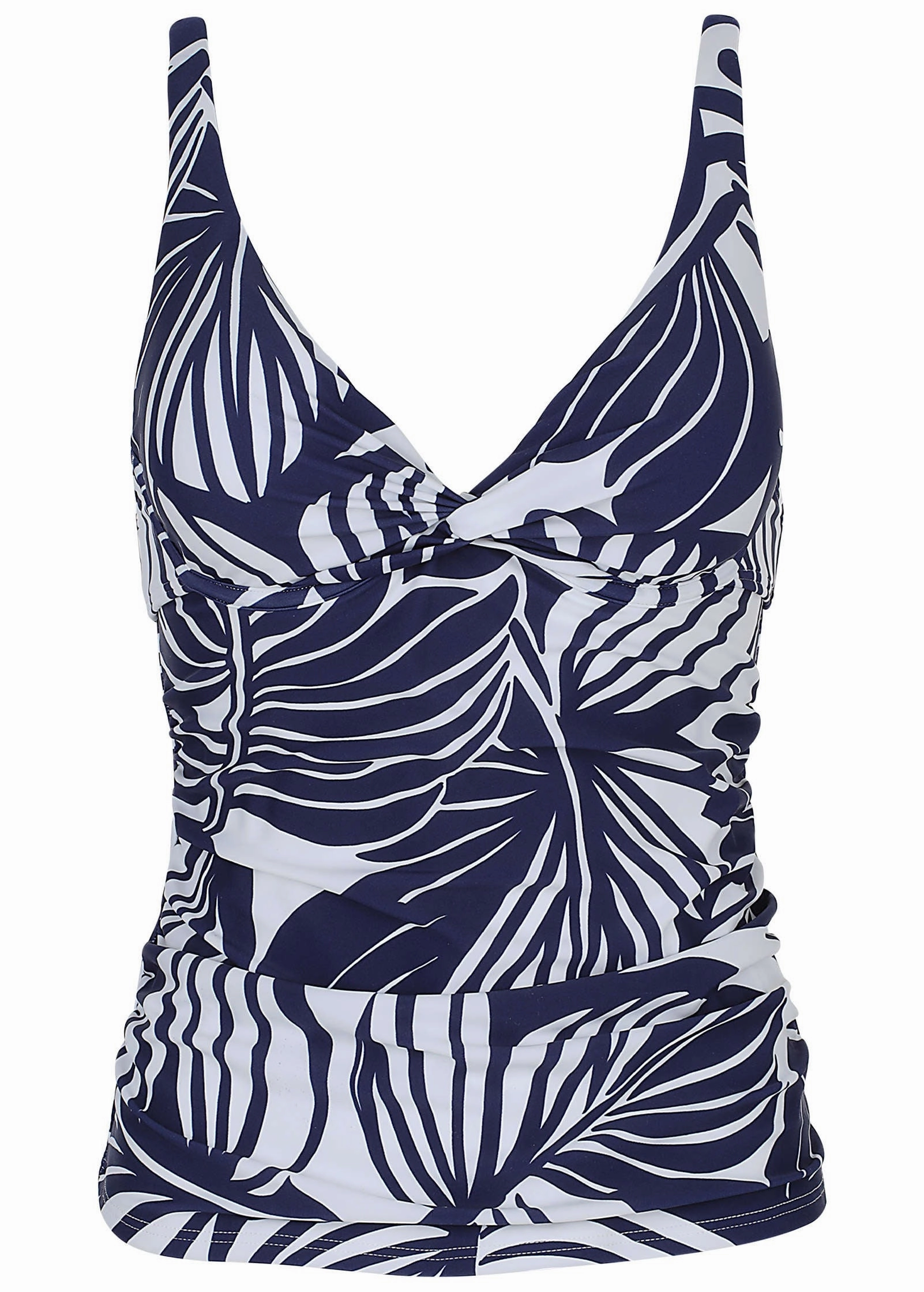 Paros Underwire Tankini - Contrast Bold Leaves