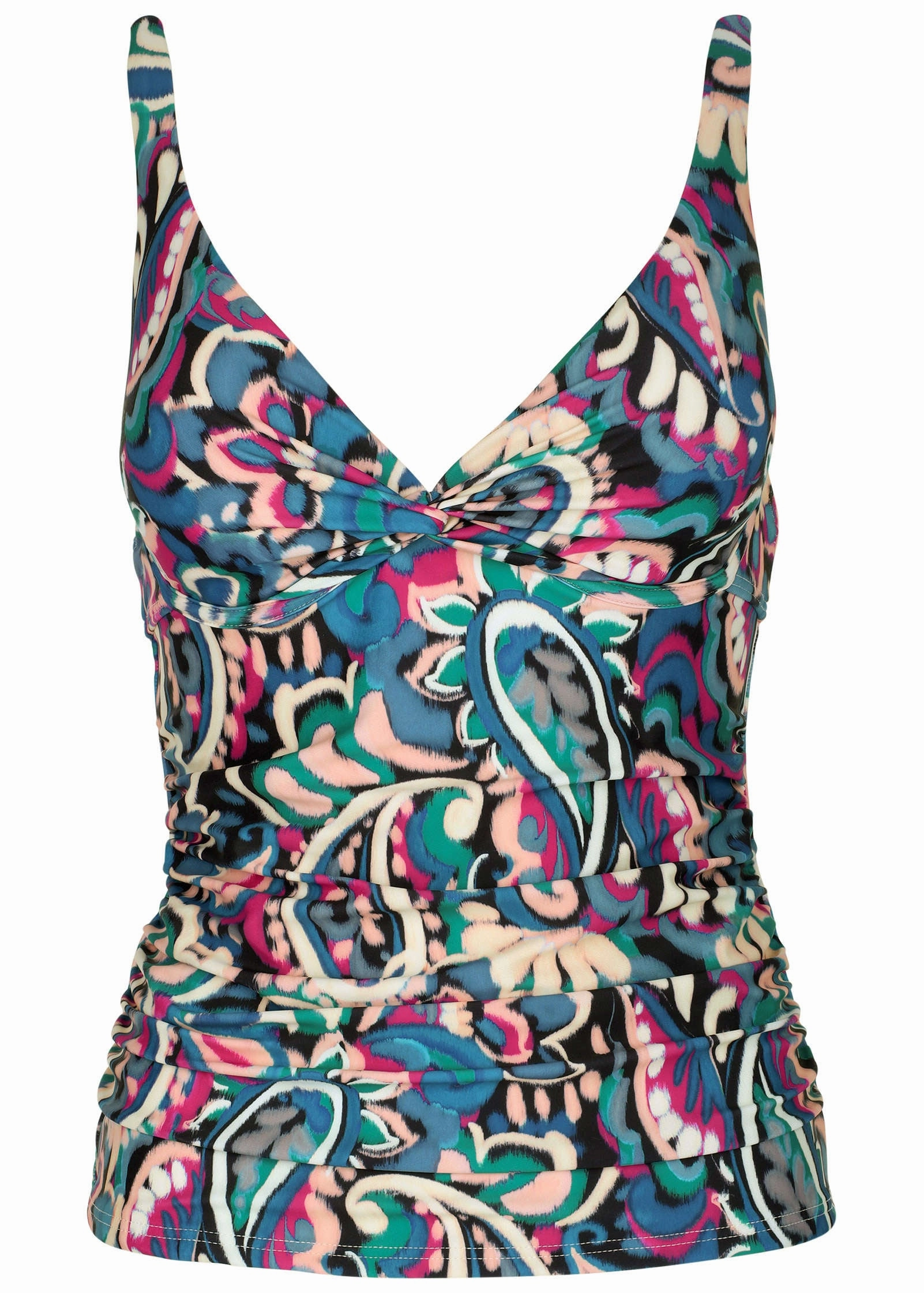Paros Underwire Tankini - Fuzzy Paisley