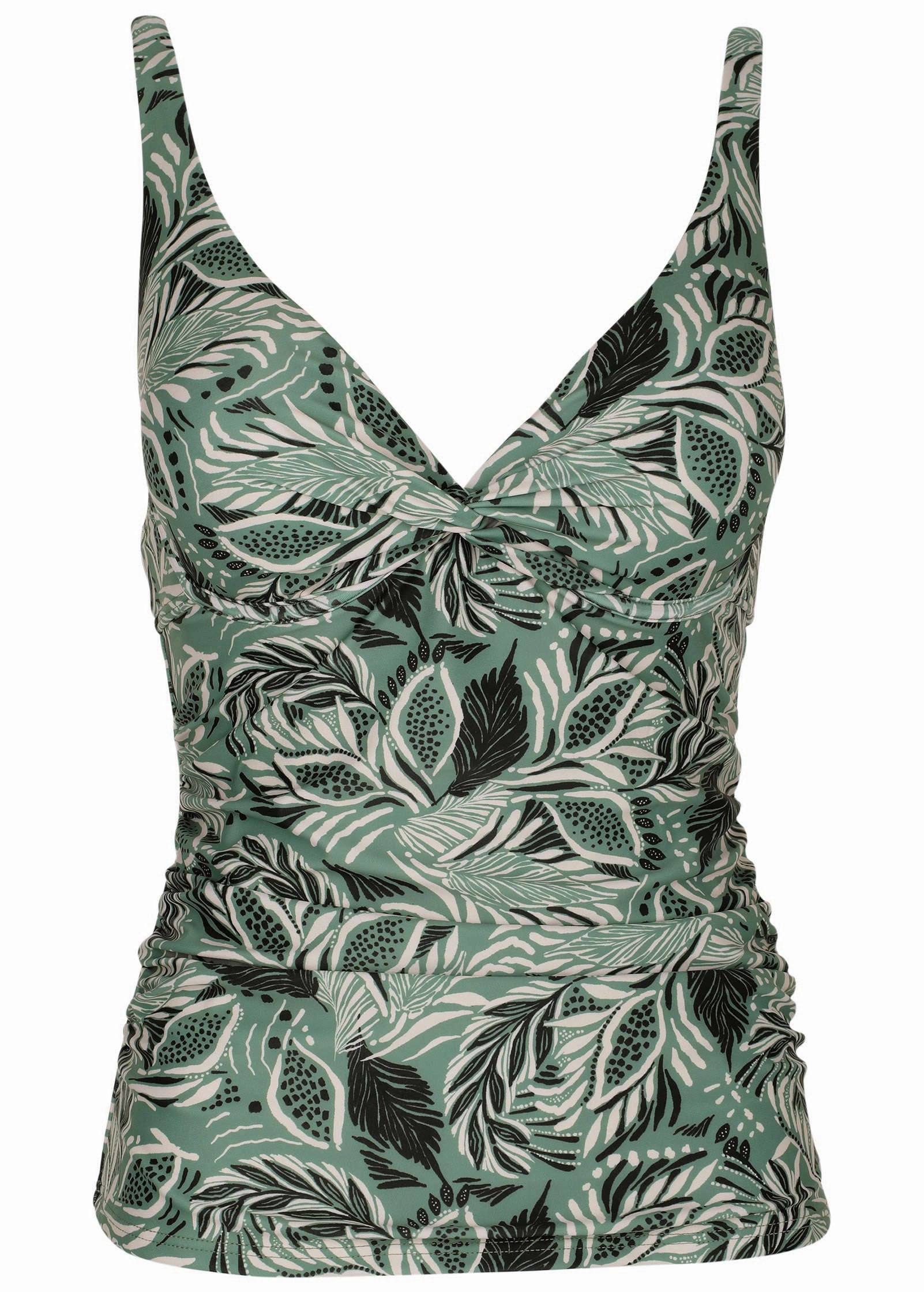 Paros Underwire Tankini - Sketchy Palms