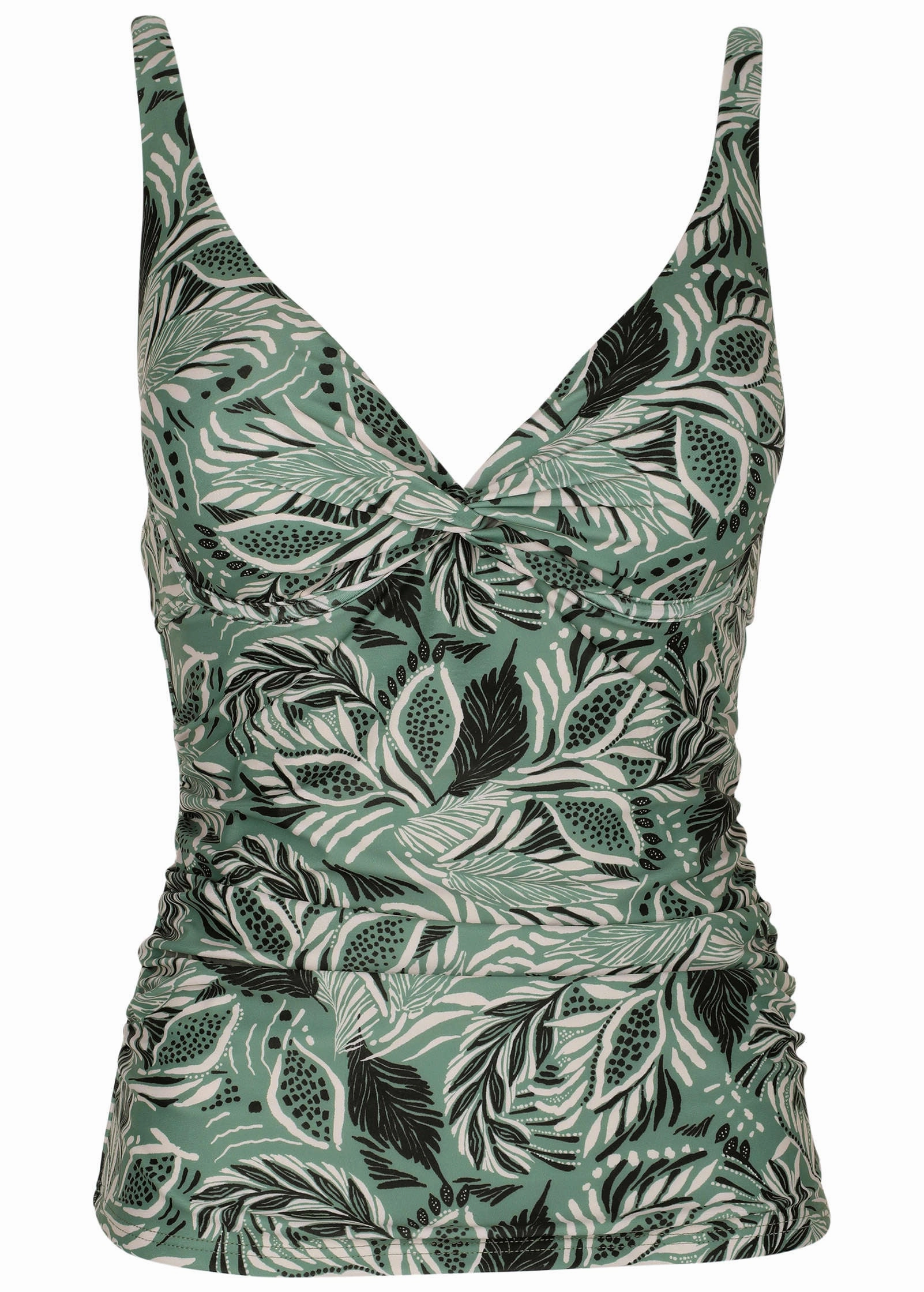 Paros Underwire Tankini - Sketchy Palms