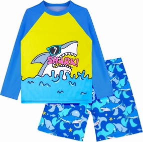 PASHOP Boys Swimsuit Rash Guard Boys' Swimwear Dinosaur Swimming Suits Bathing Suit for Toddler Boys Swim Trunk