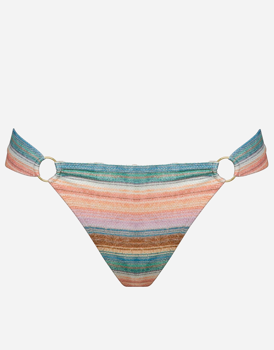 Pastel Sunset Ring Side Bikini Pant - Pink Stripe