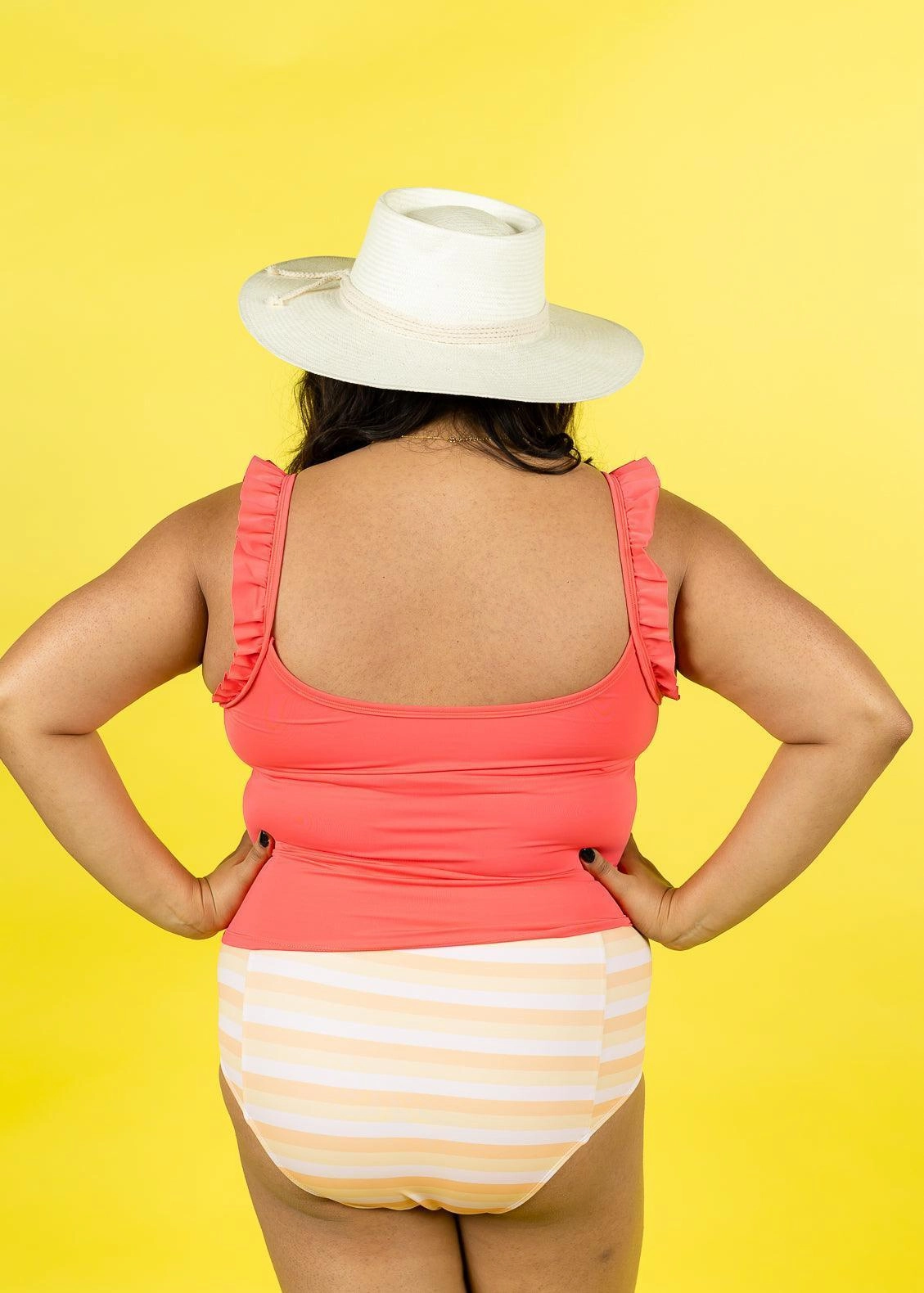 Peachy Stripe | Cut High Bottoms