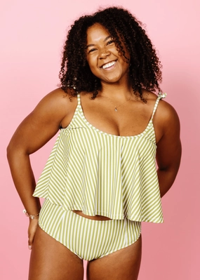 Pear Stripes | Mid-Rise Bottoms