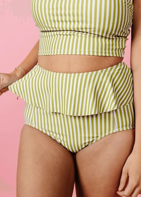 Pear Stripes | Peplum Bottoms
