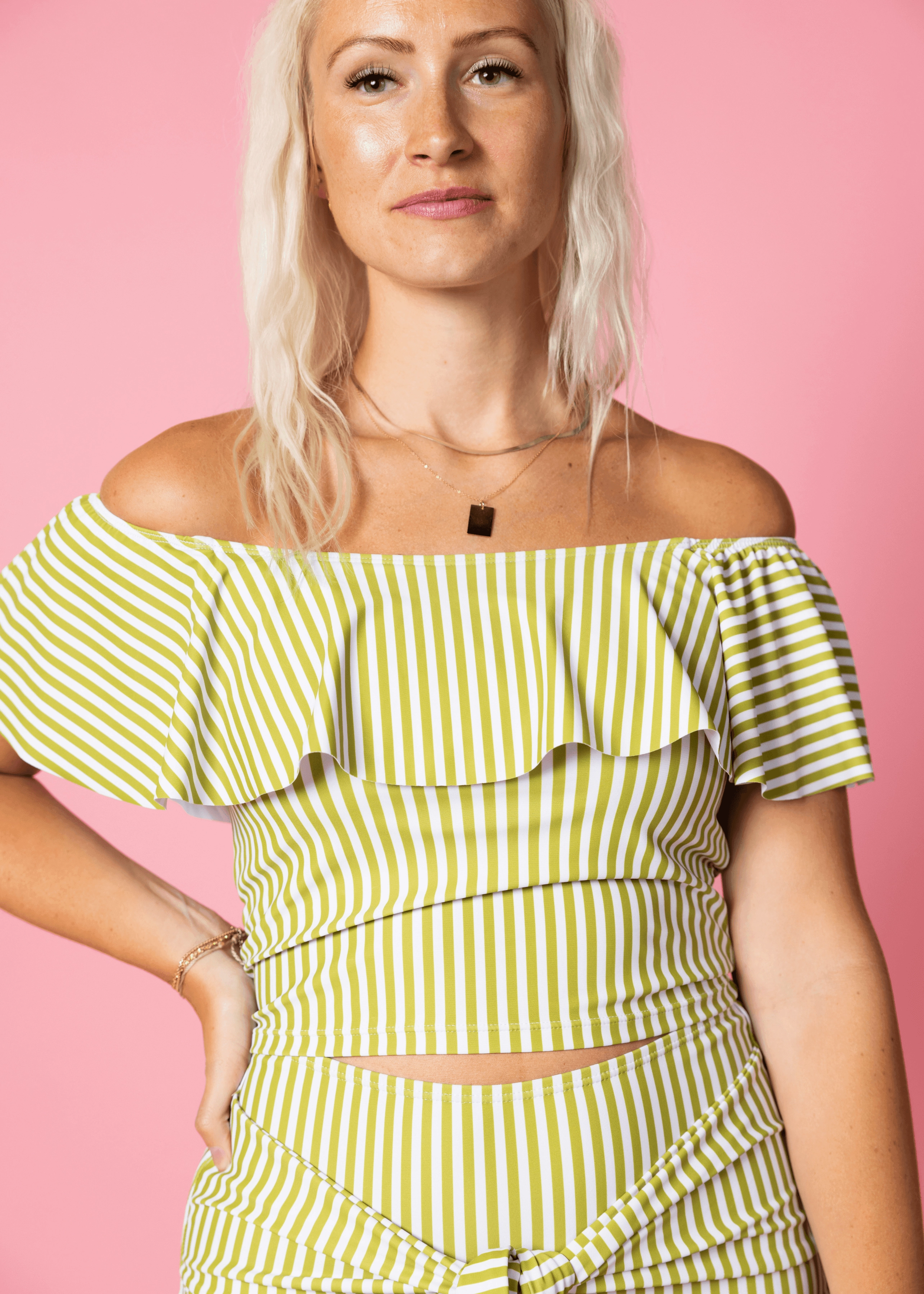 Pear Stripes | Ruffled Around Top