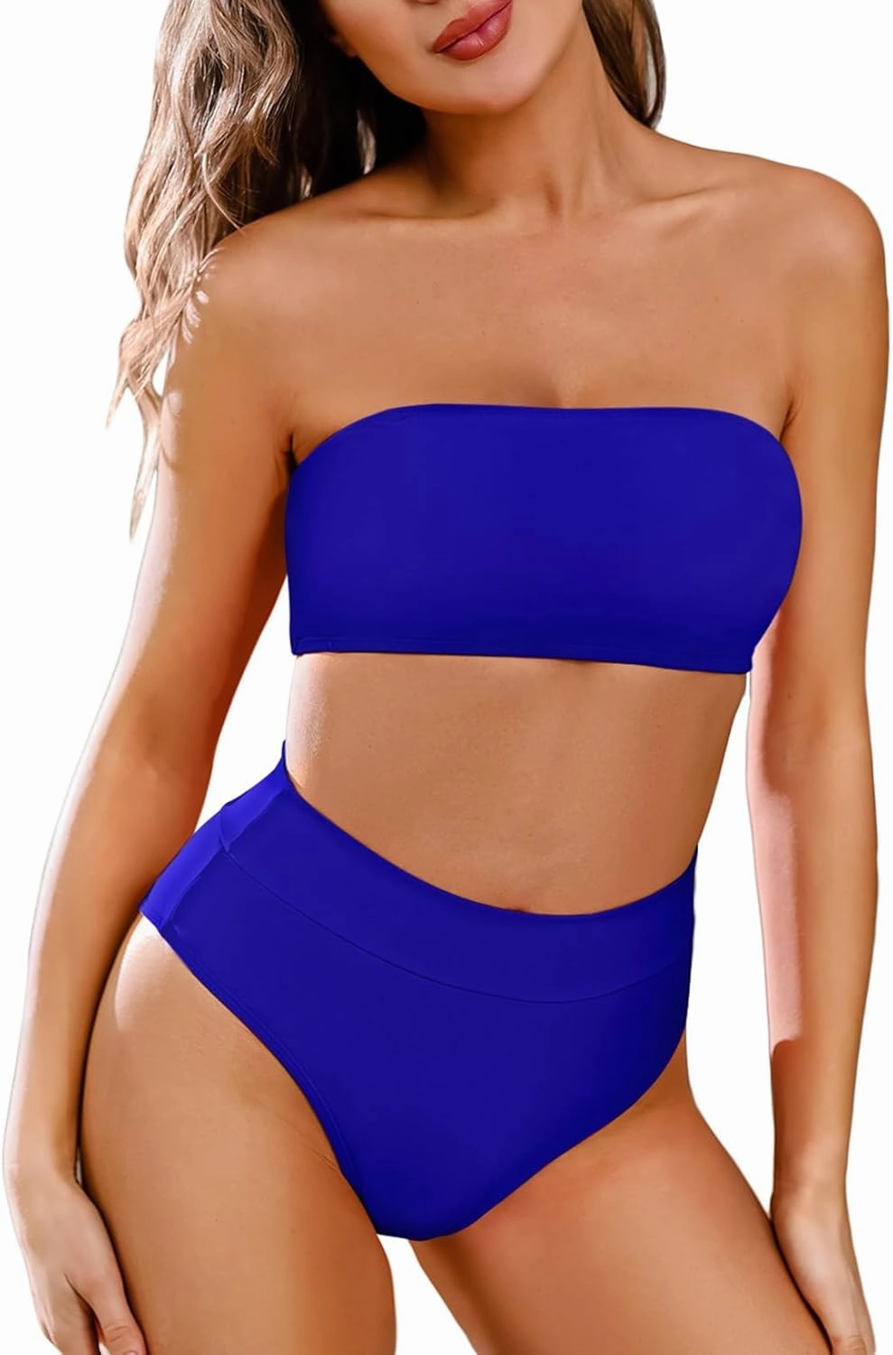 Pink Queen Women's Removable Strap Wrap Pad Cheeky High Waist Bikini Set Swimsuit