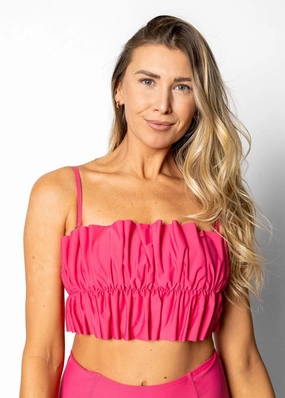 Pink Raspberry | Oversized Ruffle Top
