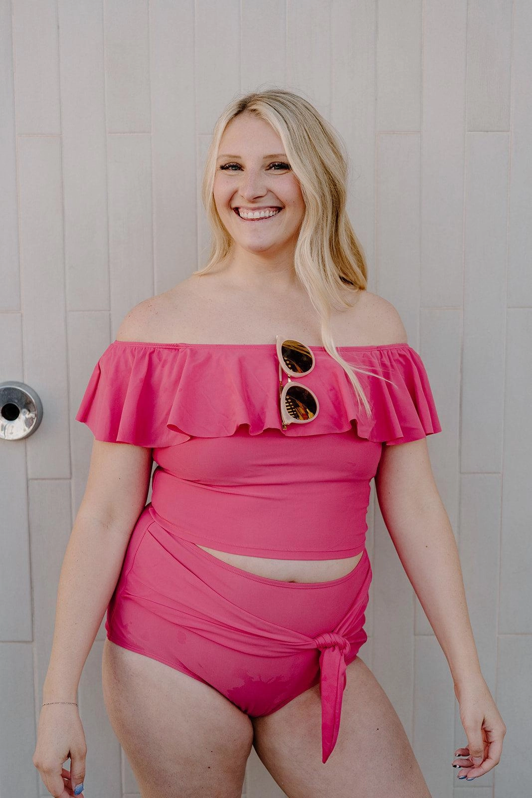 Pink Raspberry | Ruffled Around Top