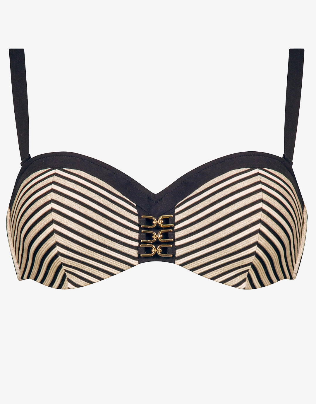 Pirates Moulded Bandeau Bikini Top - Stripe