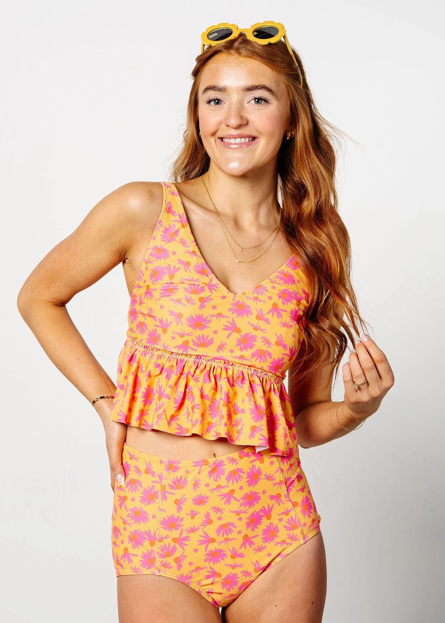 Playful Daisies | V-Neck Top