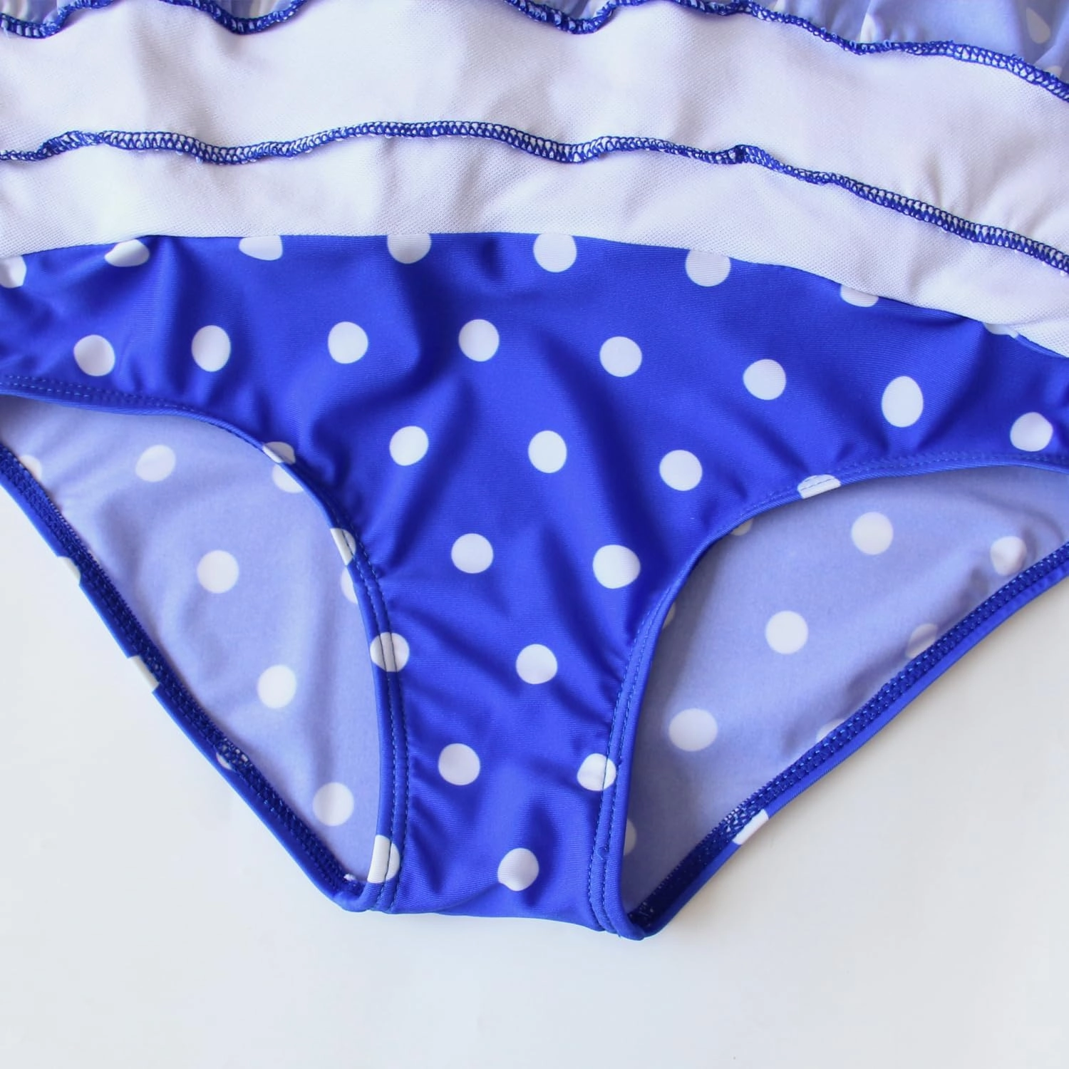 Polka Dot Girls Kids Bathing Suits Adjustable Swimsuits (FBA)