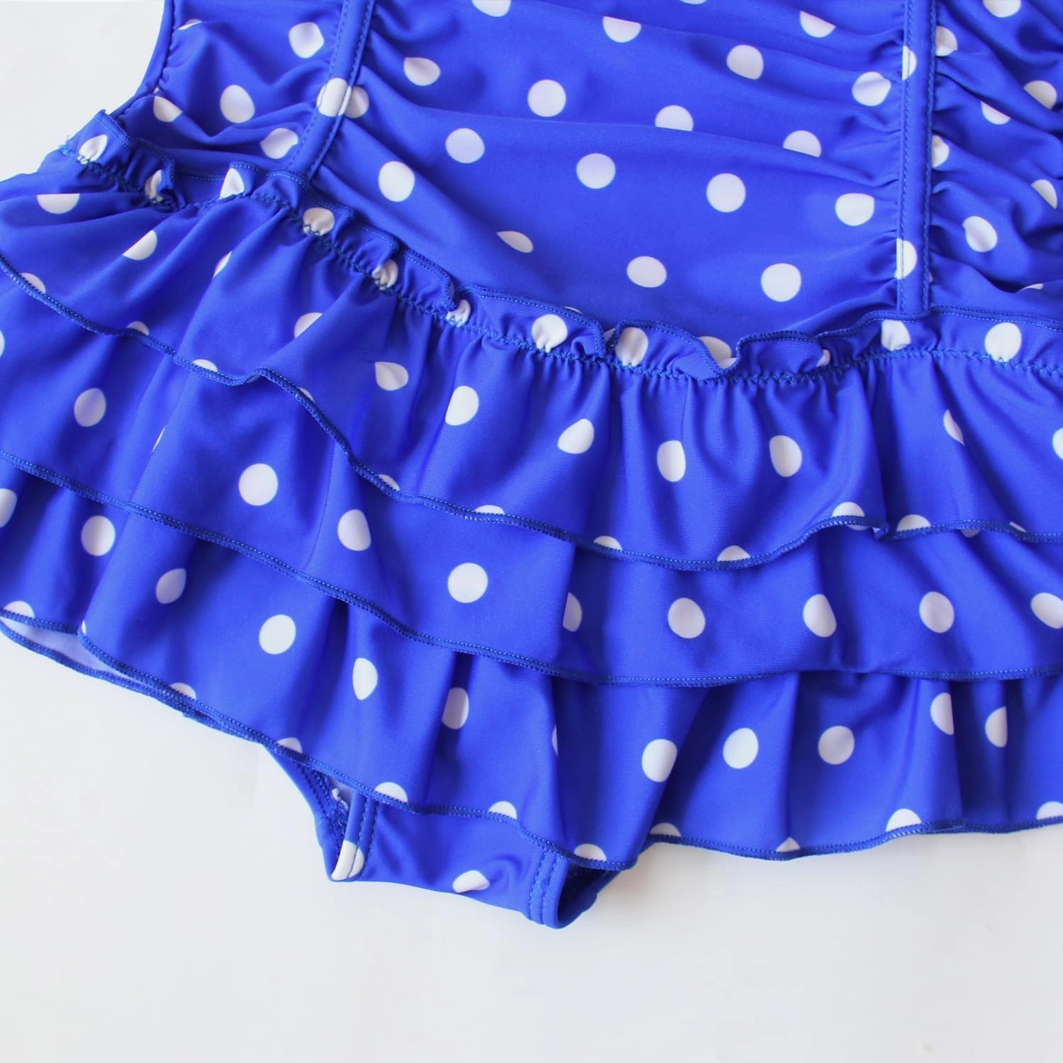 Polka Dot Girls Kids Bathing Suits Adjustable Swimsuits (FBA)