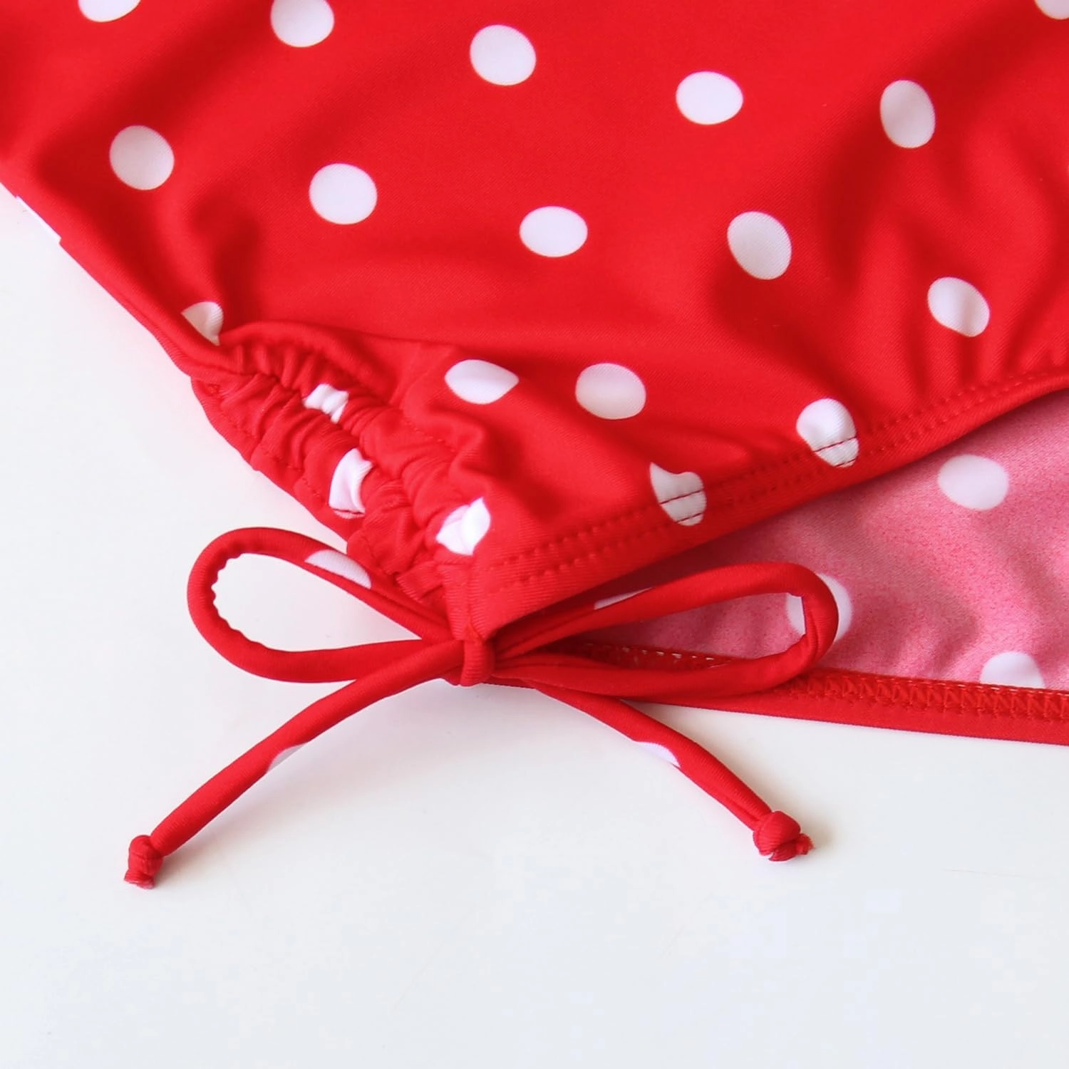 Polka Dot Girls Kids Bathing Suits Adjustable Swimsuits (FBA)
