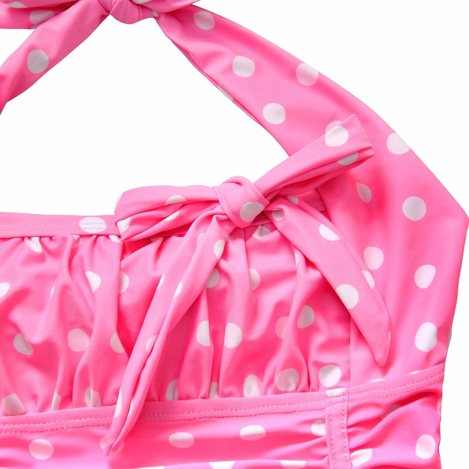 Polka Dot Girls Kids Bathing Suits Adjustable Swimsuits (FBA)