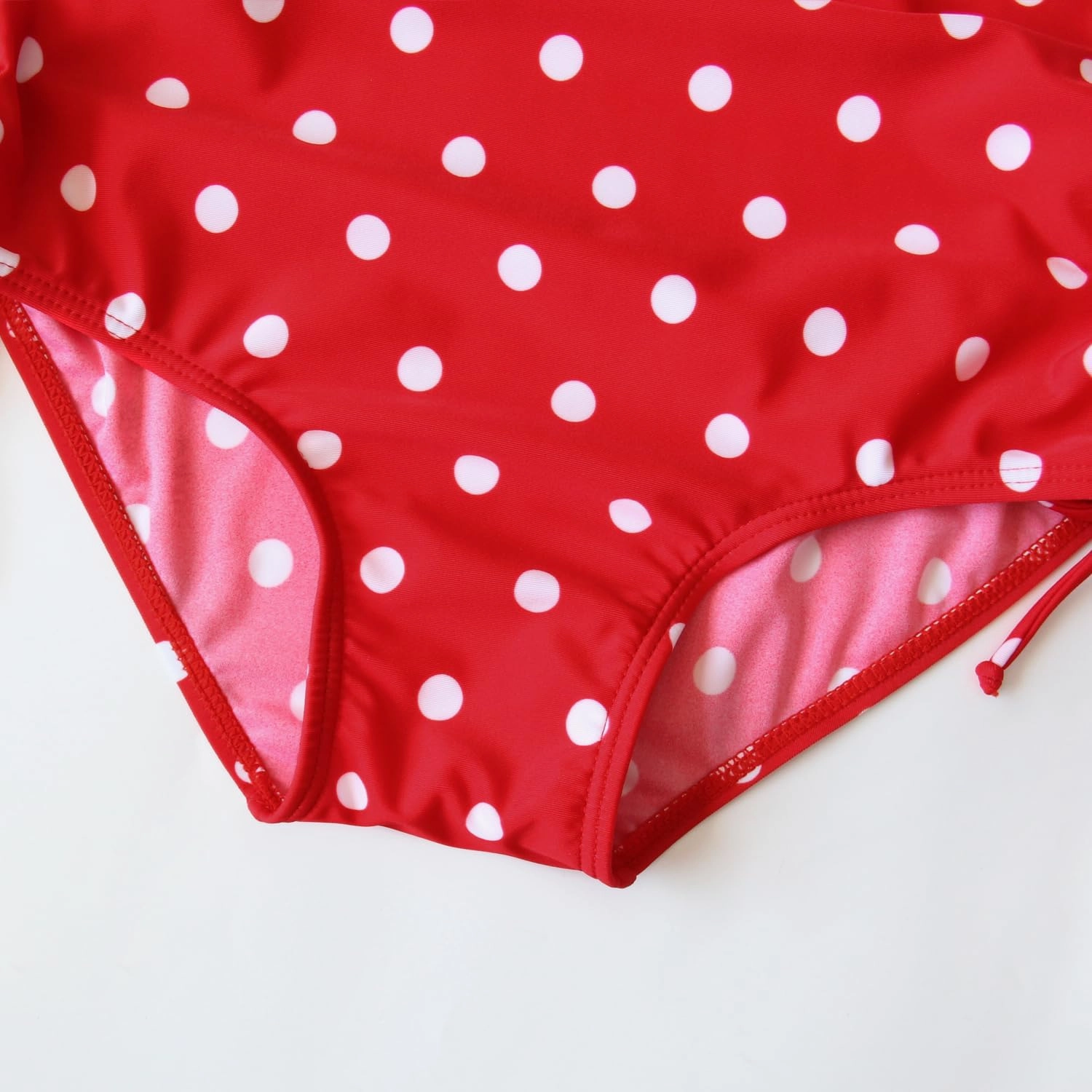 Polka Dot Girls Kids Bathing Suits Adjustable Swimsuits (FBA)