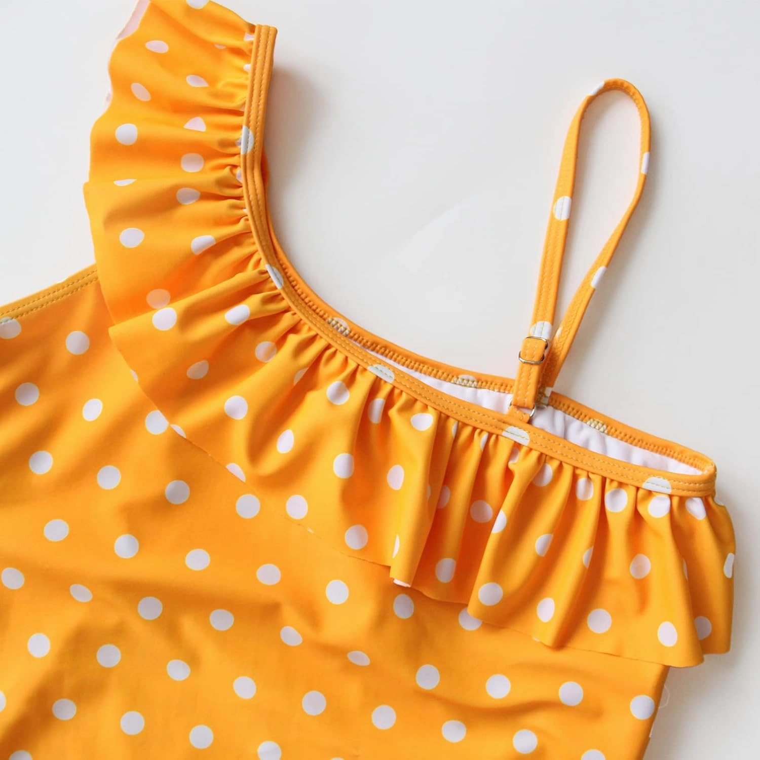 Polka Dot Girls Kids Bathing Suits Adjustable Swimsuits (FBA)