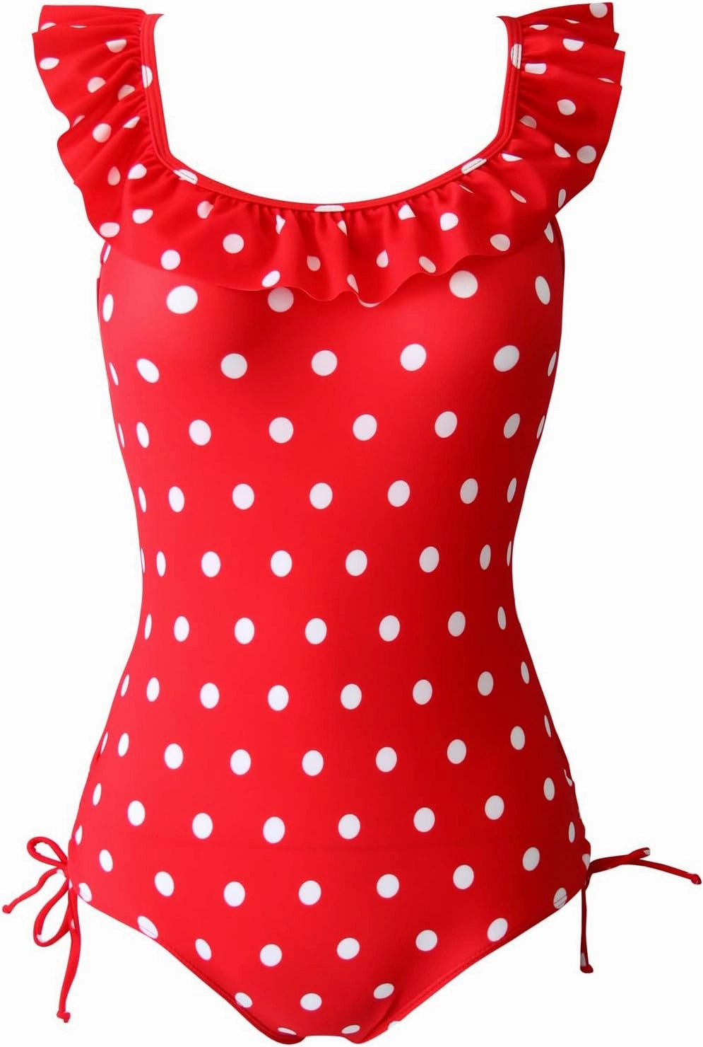 Polka Dot Girls Kids Bathing Suits Adjustable Swimsuits (FBA)