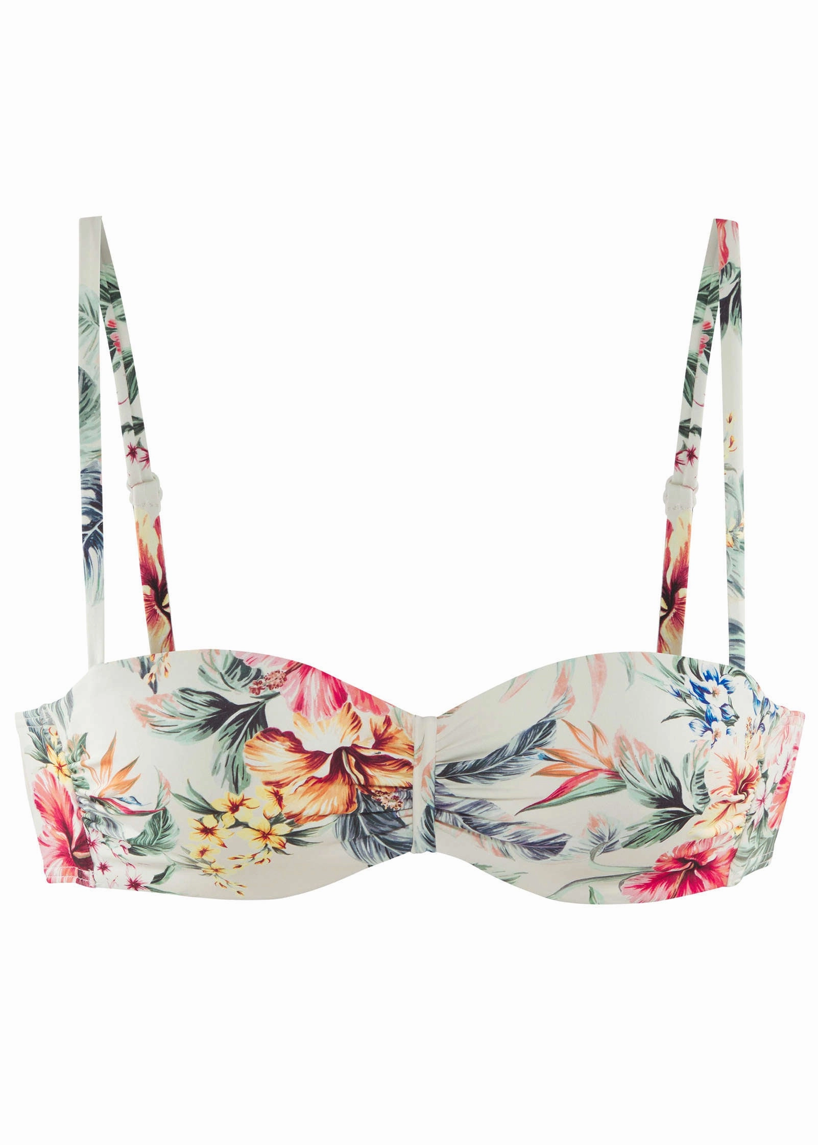 Printed Bandeau Top - Cream Multi