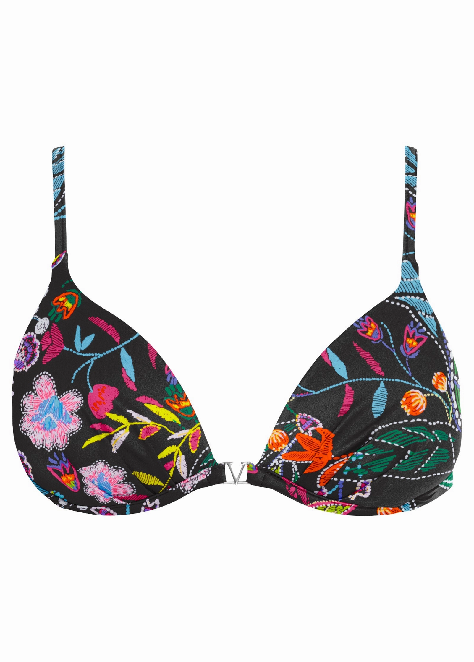 Push-Up Bikini Top - Midnight Elegance