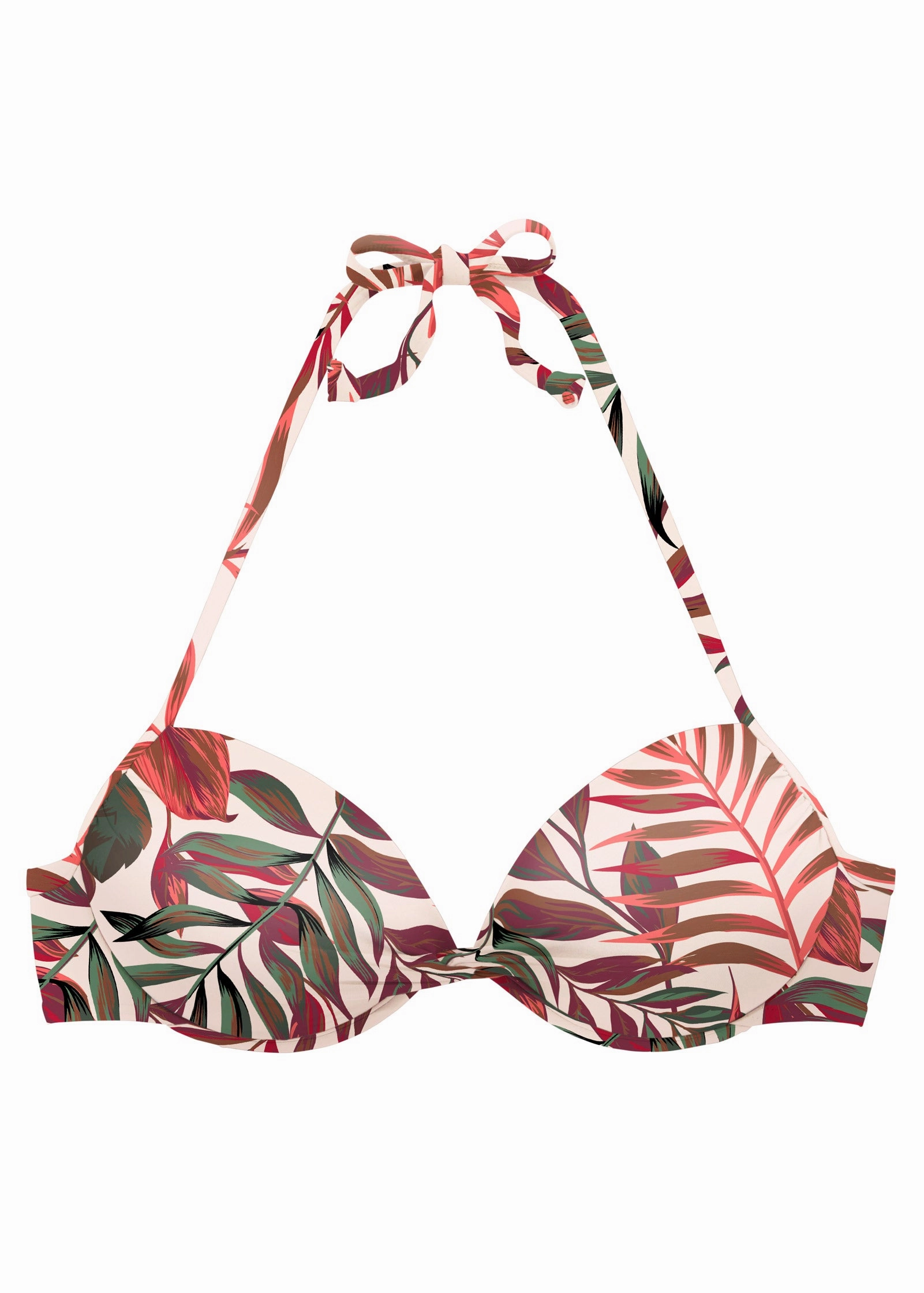 Push-Up Halter Top - Rainforest Floral