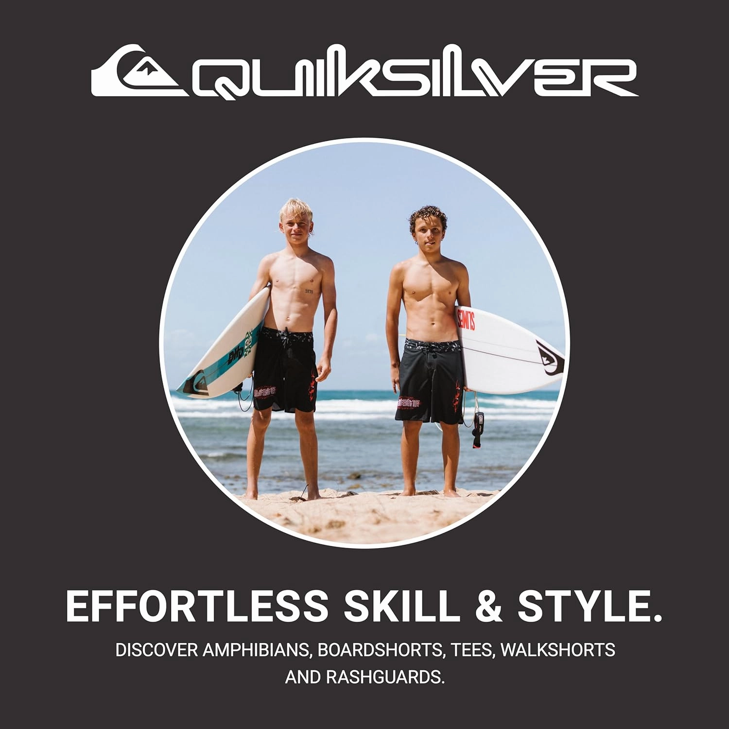Quiksilver Boys' Eddie Pull-on Amphibian Hybrid Shorts, Water Friendly with Straight Leg Fit