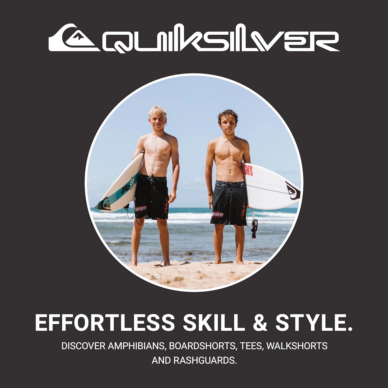 Quiksilver Boys' Eddie Pull-on Amphibian Hybrid Shorts, Water Friendly with Straight Leg Fit