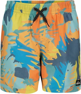 Quiksilver Boys' Volley Swim Trunks with UPF 50  Sun Protection, Quick Dry Bathing Suit Shorts
